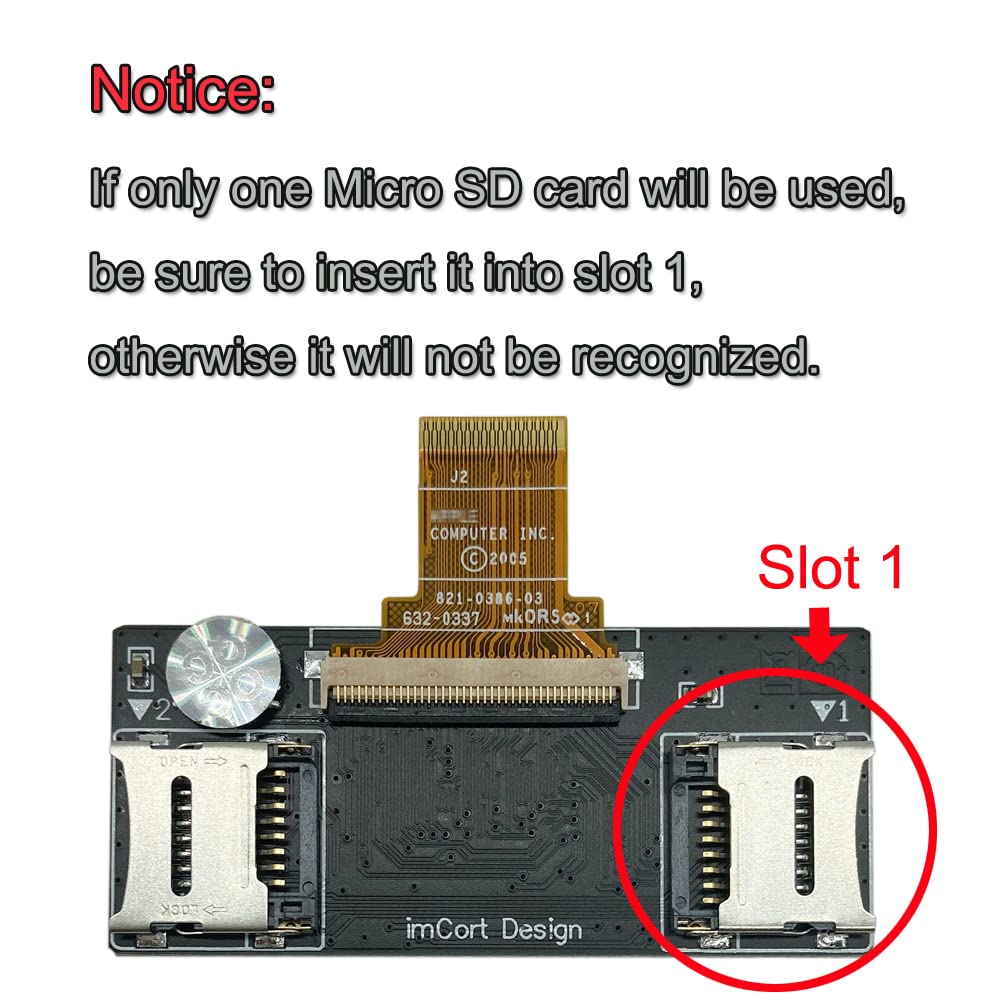 Fleane Fip02 Dual Micro Sd Adapter For Ipod Classic Ipod Video 5Th 5.5Th 6Th 6.5Th 7Th 7.5Th Tf Card Adapter Replace Mk8022Gaa Mk1634Gal Mk1231Gal